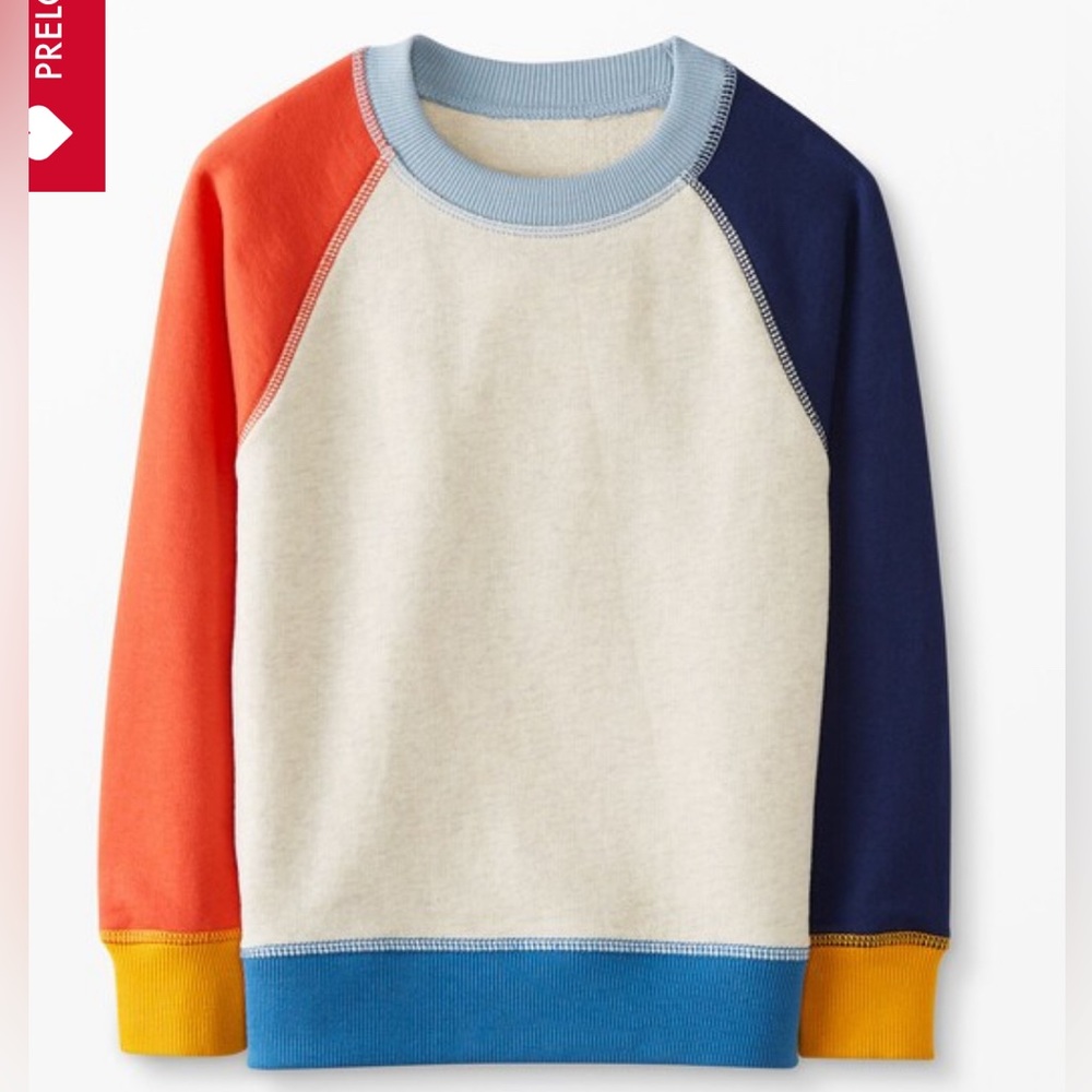 Hanna Andersson “Colorblock Crewneck In French Terry”